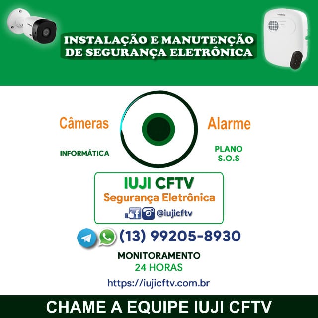 Iuji Cftv Seguranca Eletronica Verificacao Instalacao Manutencao Monitoramento Cameras Alarme Intelbras Casas Apartamentos Comercios Praia Grande Sao Paulo Litoral Paulista Baixada Santista Sp