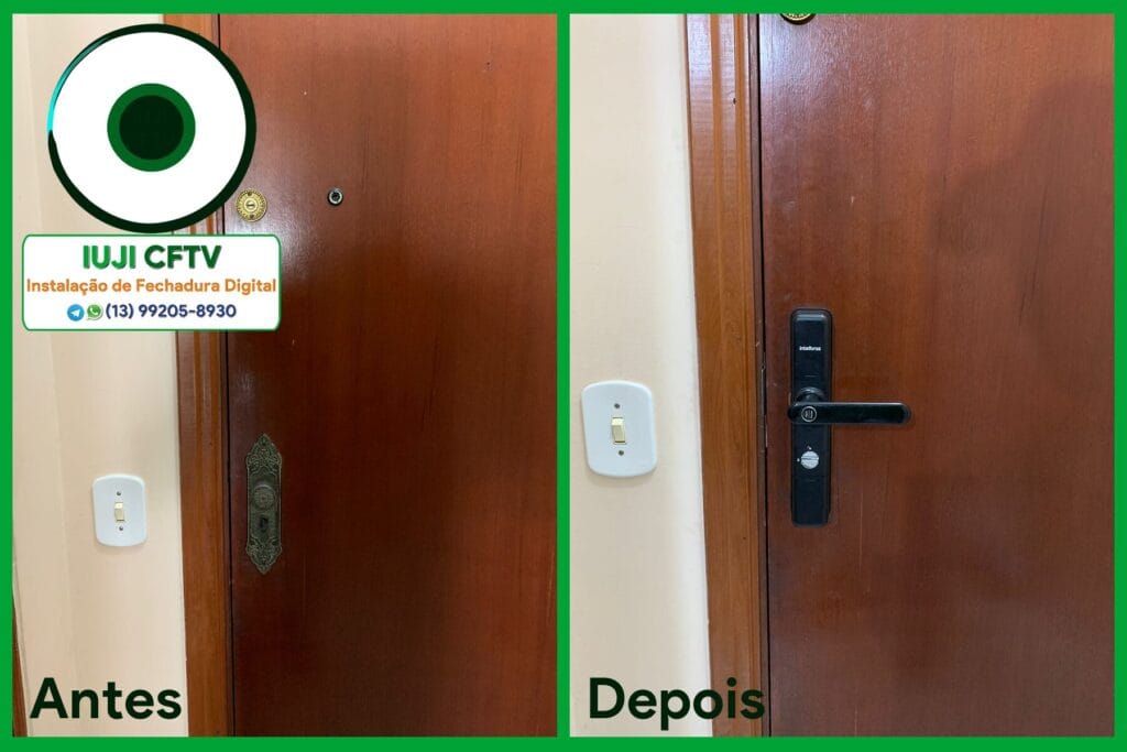 Slide Iujicftv Iuji Cftv Instalacao Fechadura Eletronica Intelbras Casas Apartamentos Lojas Escritorios Empresas Comercios Litoral Paulista Baixada Santista Praia Grande Sp