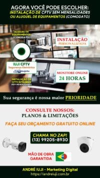 iuji cftv seguranca eletronica instalacao de cftv sem mensalidades intelbras aluguel equipamentos comodato de cameras praia grande baixada santista litoral paulista sao paulo sp brasil 2025